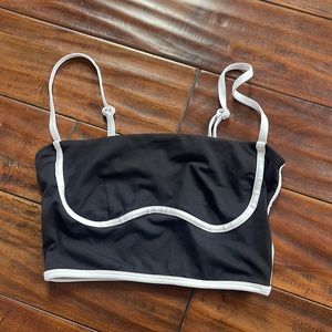 ALO Black Airbrushed Streamlined Sports Top